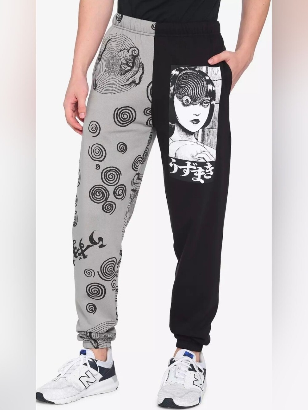 Junji Ito Uzumaki Split Leg Girls Sweatpants Size Small Anime Spirals